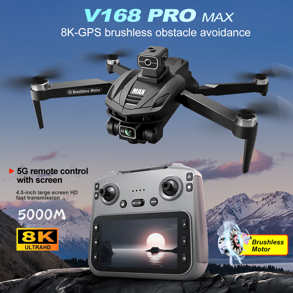 V168 PRO Max GPS Drone 8K Prof - огляд і ціна Drone Lidar
