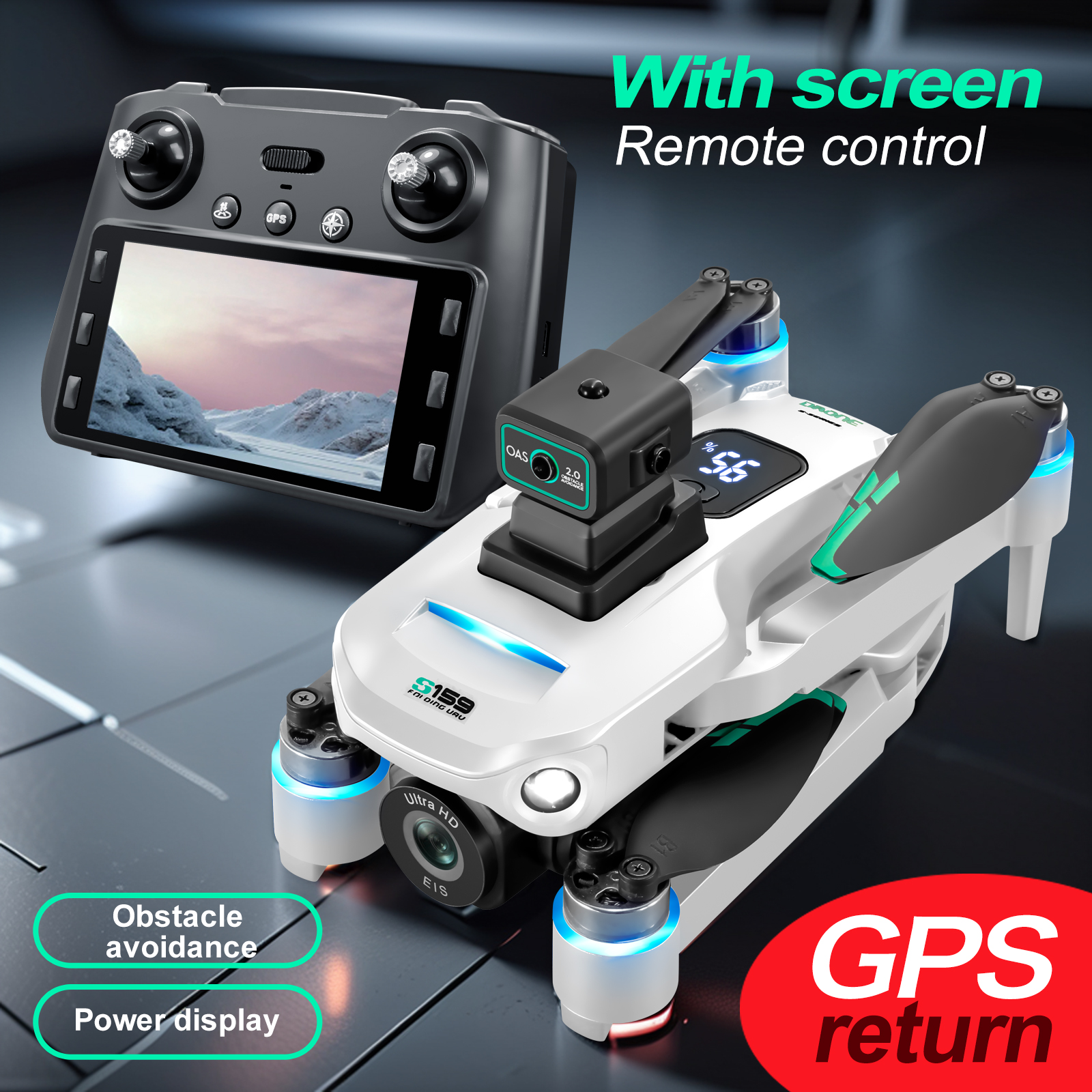 S159 GPS Drone 4K Profesional  - огляд і ціна Drone Lidar